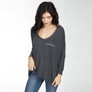 Good Hyouman Romy Everyday Grateful V-neck Tee Womens XS/S Oversized